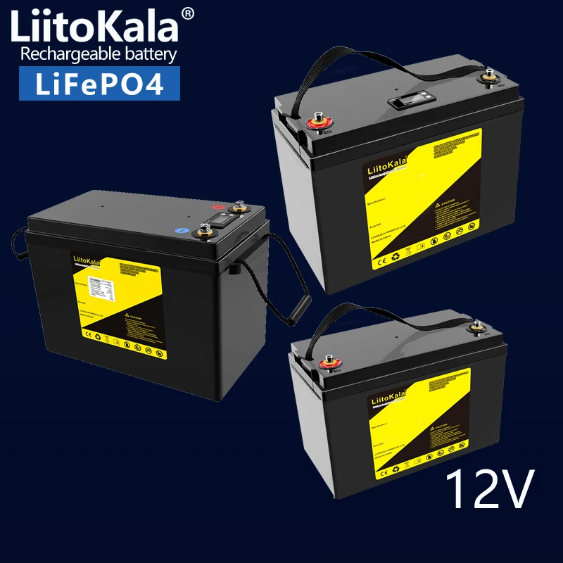 Liitokala 12V/12.8V 300Ah 200Ah 150Ah 4S Lifepo4 Batteria Litio Ferro Fosfato Batterie Cicli Touring Car Solar Wind Tax Free