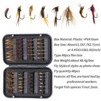 48pcs Fly Set Box Copper Bead Head 3