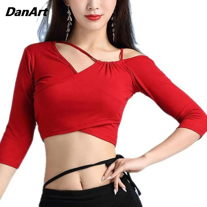 

Women Belly Dance Top Modal Dance Practice Training Suit Performance Goddess Clothing Training Team Suit Versatile Dance Top