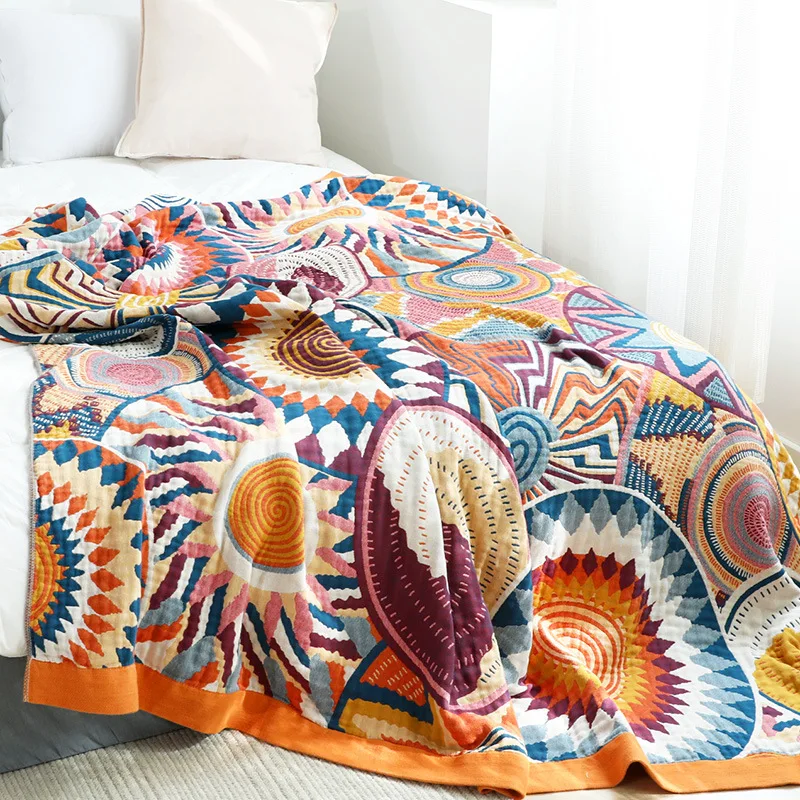 Summer Adult Children Student Dormitory Cover Blanket Bedspread Air Conditioning Thin Sofa Bed Picnic Beach
