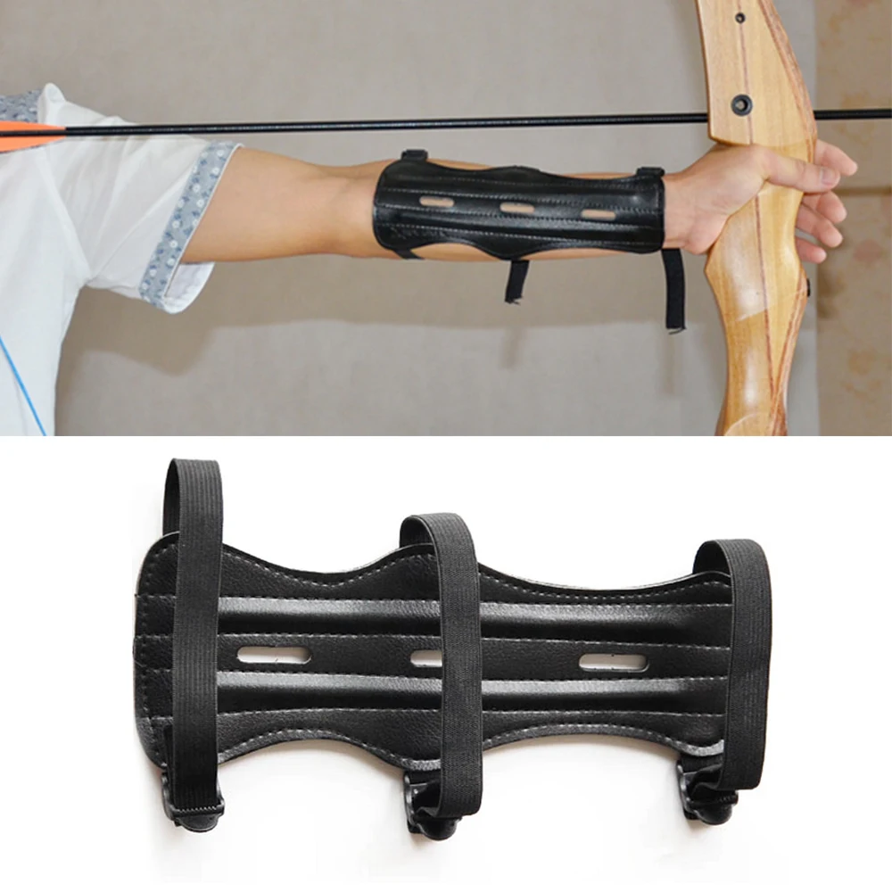 Leather Adjustable Archery For Hunting Practice Protection Safe Strap