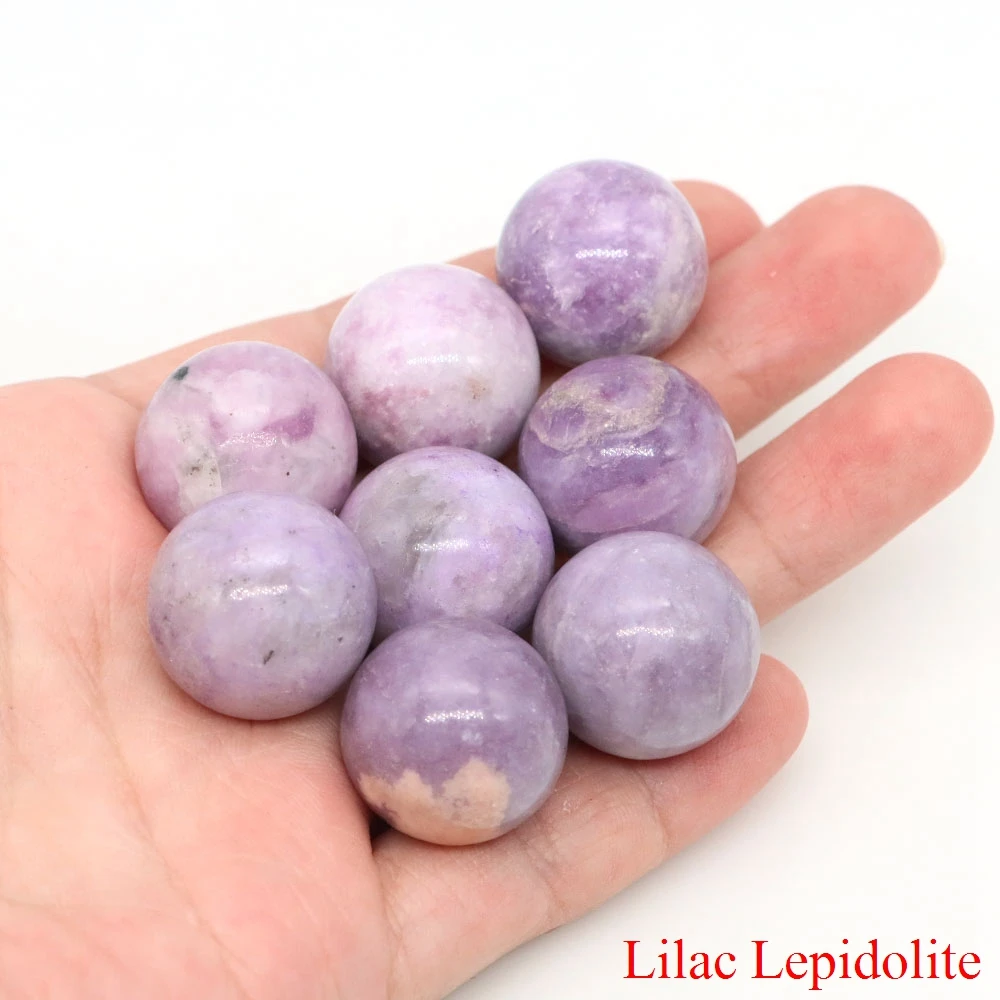 thumbnail image 1 of Bolas redondas de cristales naturales de 20 mm, amatista, cuarzo, piedra no porosa, esferas de piedras preciosas para hacer collares, pulseras y joyas, 1 of 5