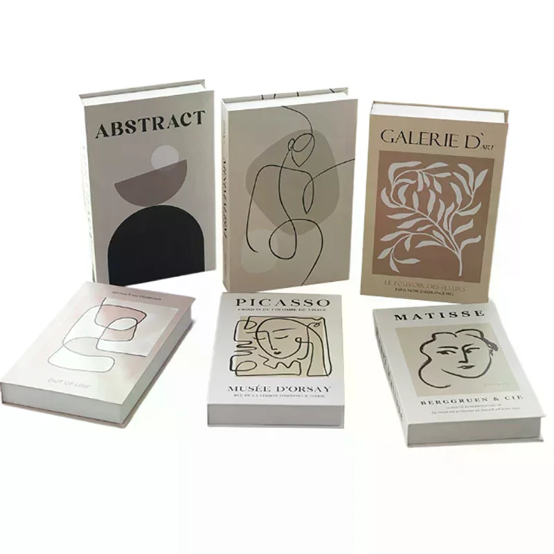 Open Luxury Fake Book Storage Box Home Decor Fashion Paris Decorative Books Interior Decoration Coffee Table Bedroom Ornaments