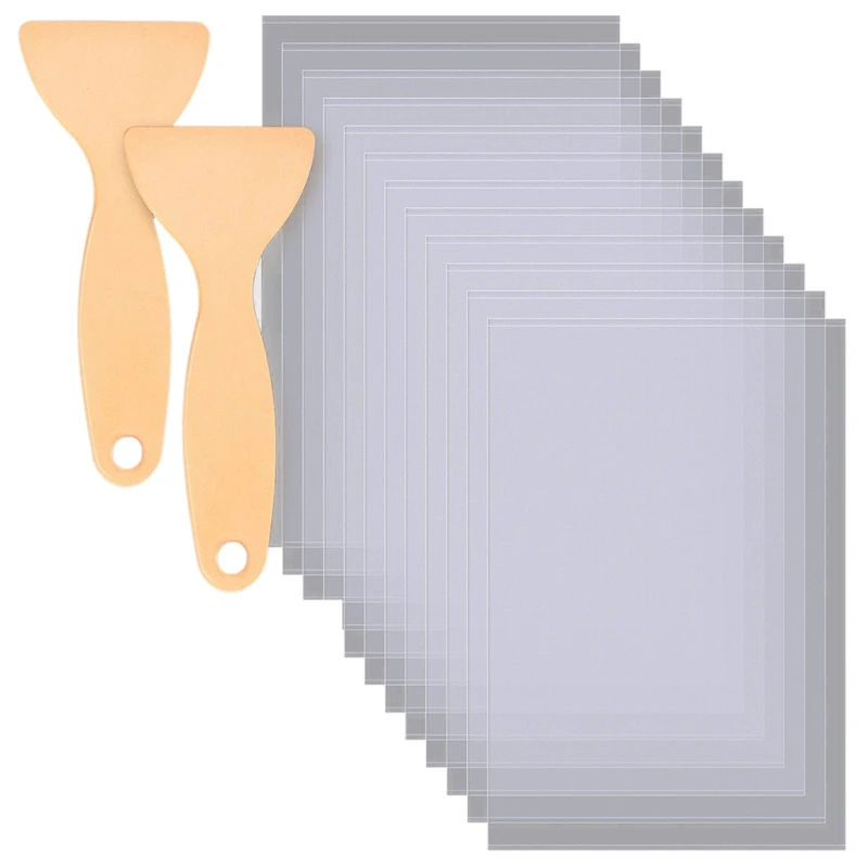 

12Pcs FEP Film 200X140X0.15 Mm Thickness For UV 3D Printers, LCD SLA Resin, With 2 Pieces Replacement Plastic Spatulas