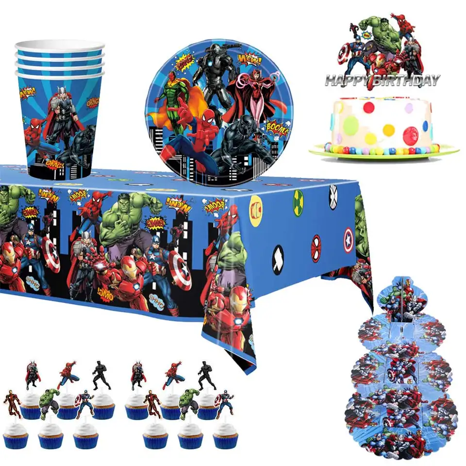 Kit Compleanno Supereroi Avengers Festa Party Bimbo Bambino CREA IL TUO SET