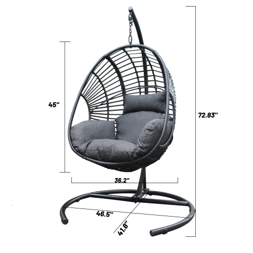 Black Wicker Egg Chair 4