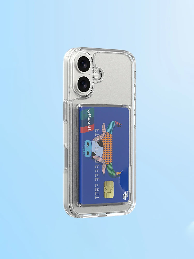 Magnetischer, durchsichtiger Kartenhalter, Brieftasche aus Kunststoff, starke Adsorptionshülle, tragbare Kartenfächer, Abdeckung für Apple Phone Android für Männer und Frauen – Detail 12