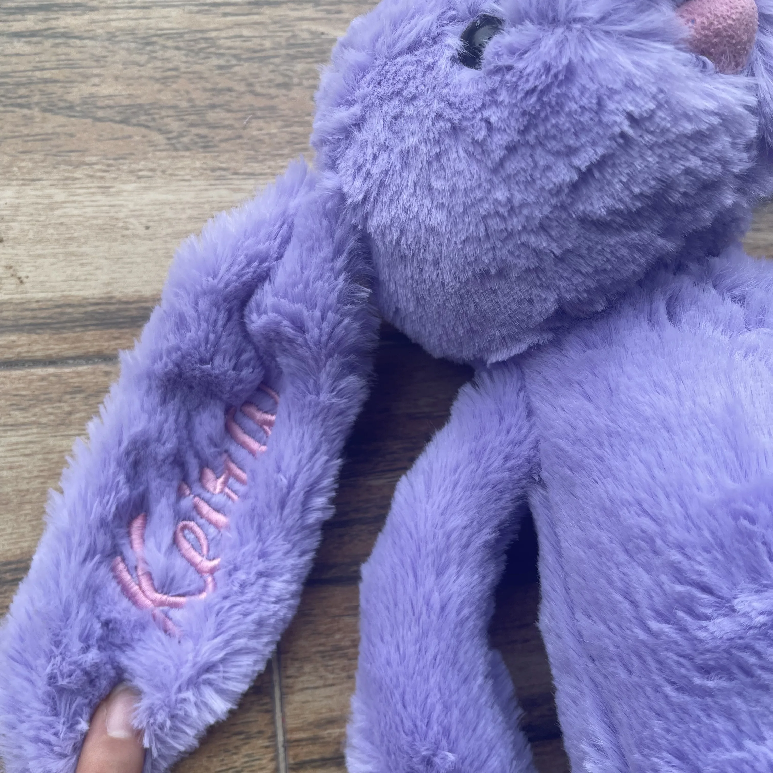Personalized Customization Of Shy Bunny Cute Plush Toys Pink Exquisite Rabbit Embroidery Name Holiday Gift Doll plush toys
