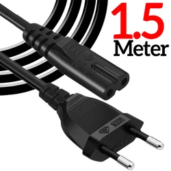 Universal AC Power Extension Cable with EU 2 - Slot Plug - Available in 1m, 1.5m, & 1.8m Lengths - 3PCS (1.5M)