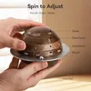 Rotating Wooden Calendar - Walnut Wood Detachable Planetary Desk Calendar, Spherical Perpetual Calendar for Home and Office Dec