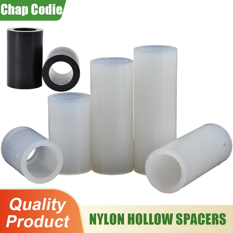 M2M3M4M5WhiteBlackNylonNonThreadedSpacerRoundHollowStandoff