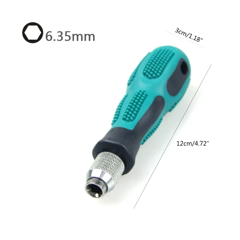 Dropship 1/4 6.35mm 래칫 스크루 드라이버 비트 홀더 슬롯 Torx 비트 용 핸들 비트 드라이버