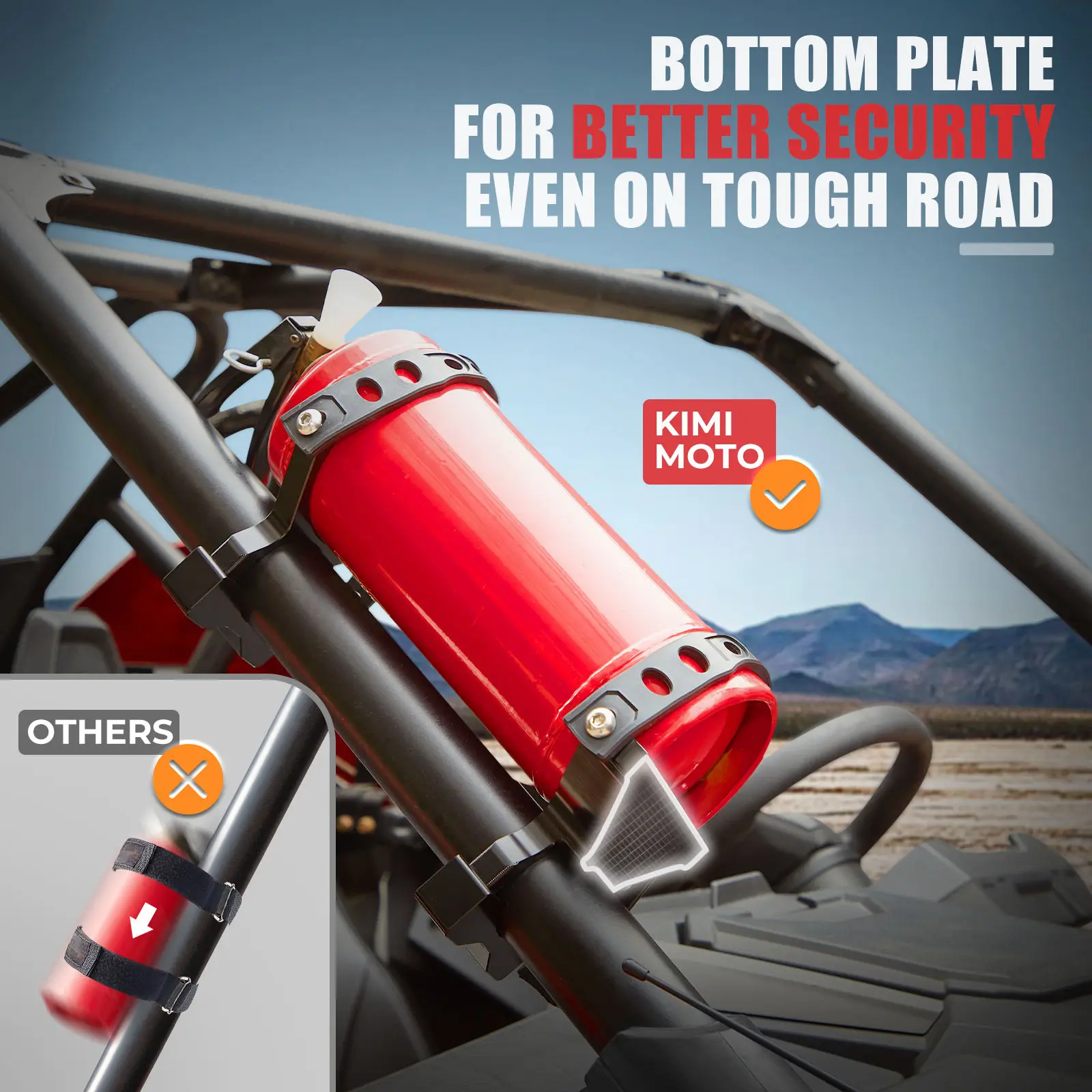 

1.5-2" Fire Extinguisher Holder UTV for CFMOTO EFPRCE 500 800 950 Sport for Can-Am Maverick X3 Compatible with Polaris RZR