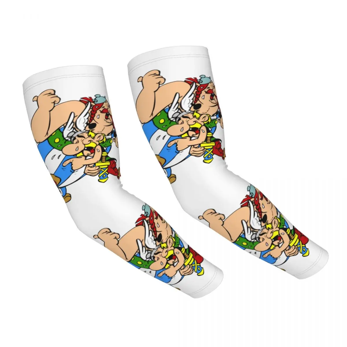 

Cooling Comic Cartoon Asterix And Obelix Arm Sleeves Men Women Adventures Sports Compression Tattoo Cover Up for Basketball