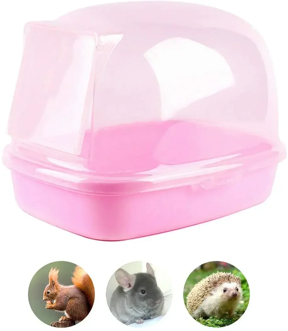 Pet Cleaning Tools Chinchilla Dry Bath Hedgehog Sand Room Sauna Toilet Shower Room Small Animal Bath House Degus Squirrel Dust Pets Bathroom