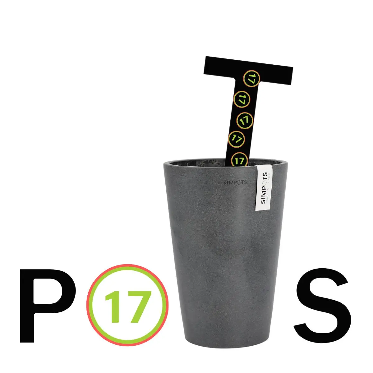 

SIMPOTS Plant Pot Gray NC17CM Cup Flower Planters Decorative Planters For Plants Low Price ECO Friendly