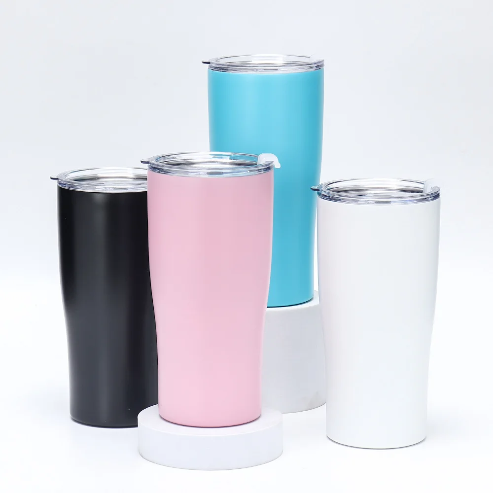 

Double Wall Vacuum Insulated Travel Mug, Ice Cold Tumbler with Straw, Stainless Steel, 30oz