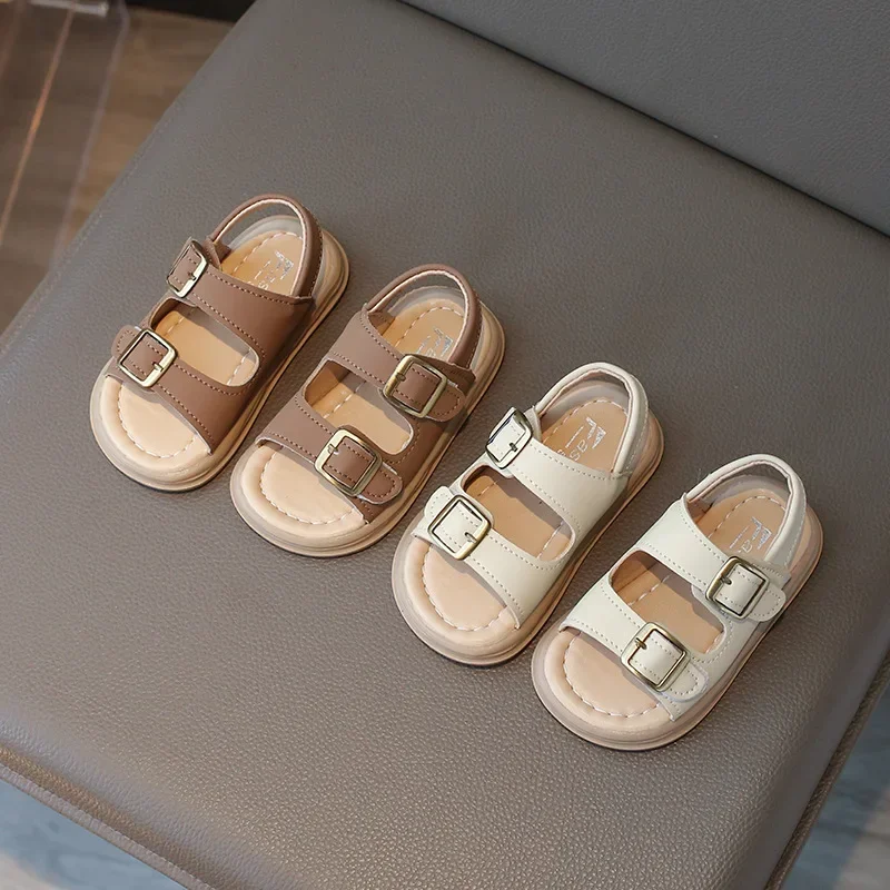 2024 Children Sandals for Girls and Boys Summer Fashionable Korean Style Comfortable Soft Sole Casual Cute Baby Beach Shoes 3