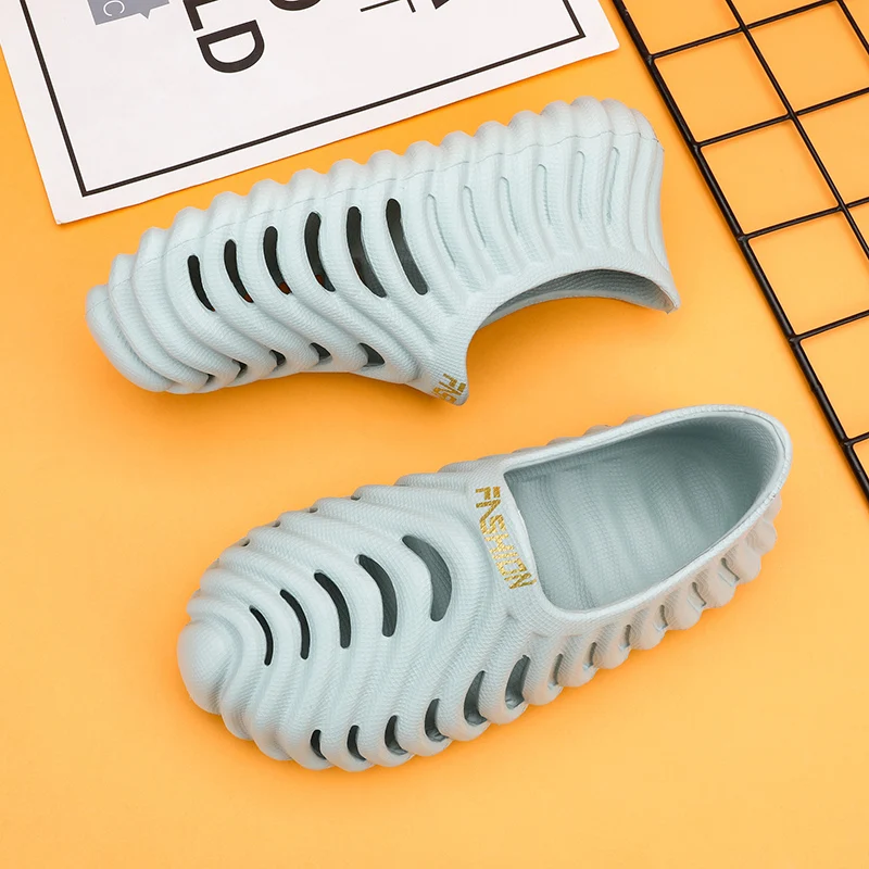 صنادل رجالية عصرية من مادة إي في إيه، أحذية شاطئ مريحة وخفيفة الوزن للرجال، أحذية مائية غير قابلة للانزلاق، أحذية رياضية كاجوال للمشي قابلة للتنفس