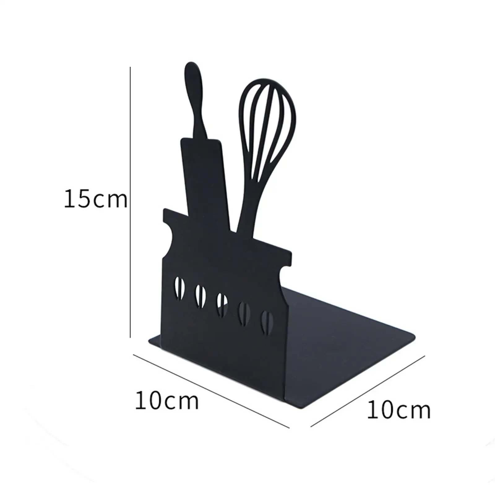 Metal Bookend Book Shelf Holder Kitchenware Shaped Decorative Book End Support for Shelves Bedroom Home CD Photo Albums