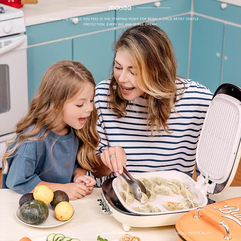 Deepen Double Side Heating Electric Baking Pan Frying Breakfast Machine Multi-function Ceramic Non Stick
