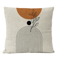Geometric Boho Bohemia Pillow Sun And Moon Landscape Cushion Leaves Throw Linen Pillowcase Home Decorative Decor Sofa Cushions 5