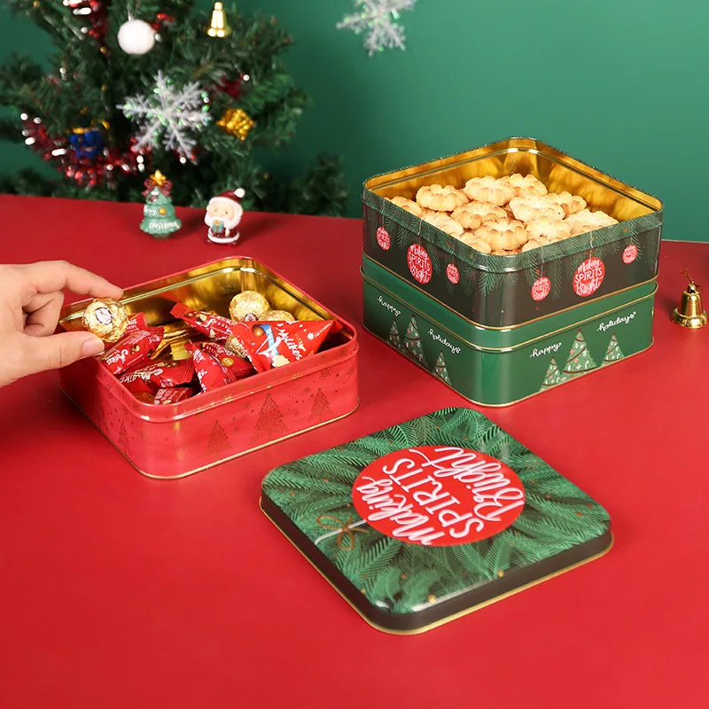 3 Scatole Regalo Di Natale In Cartone Con Fiocco – Oro, Rosso, Argento – Perfette Per Dolci, Caramelle E Piccoli Regali Fai Da Te - 2