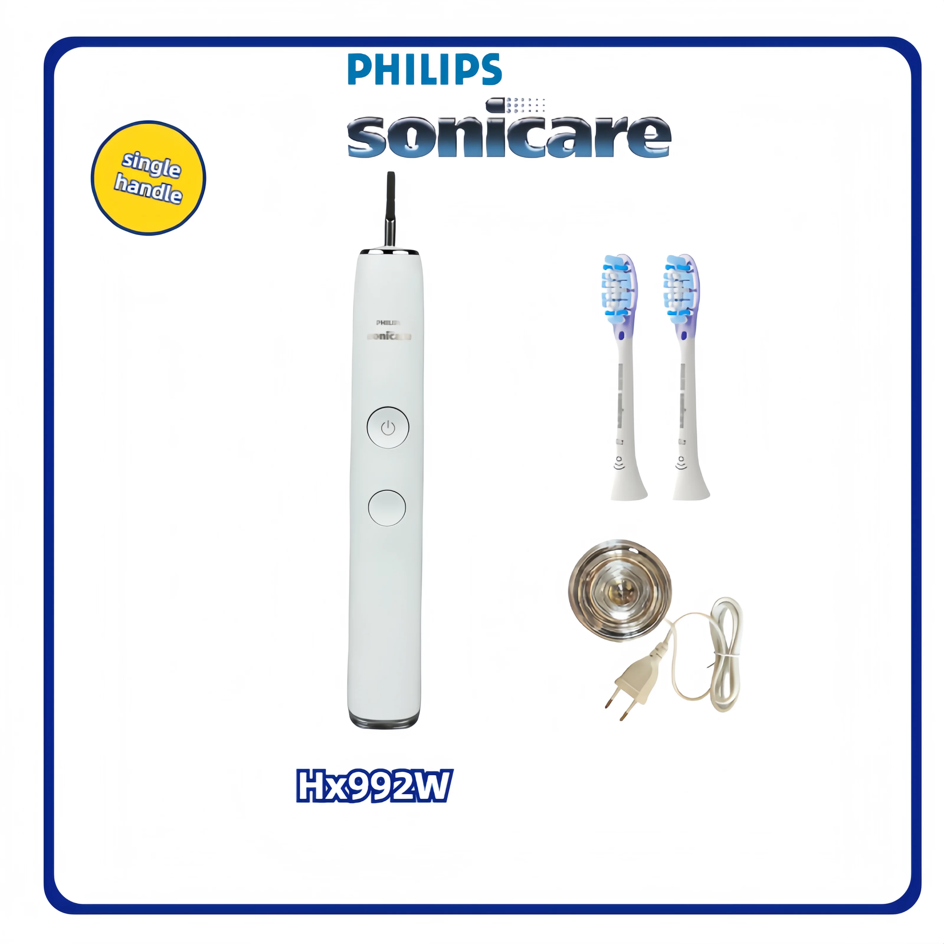 Philips Sonicare Electric Toothbrush With 2 Philips Brush Heads G3  New and Original Handle HX992W 4 models