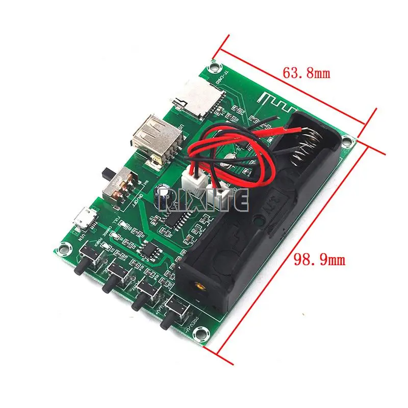 XH-A150 PAM8403 블루투스 증폭기 오디오 보드 5W * 2 리튬 배터리 노래 기계 USB TF 카드 듀얼 채널 미니 스피커 DIY