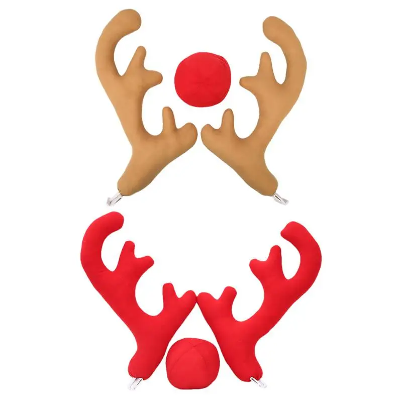 

Christmas Antler Car Decorations Car Decorations For Christmas Reindeer Car Kit For Trucks Vehicles SUVs Fun And Festive