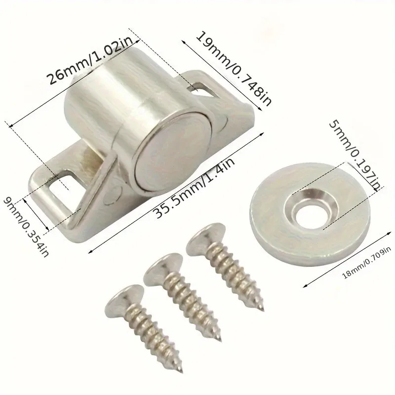 Magnet Cabinet Door Catches Ultra Thin Cupboard Closer Door Stopper Home Furniture Hardware Accessories