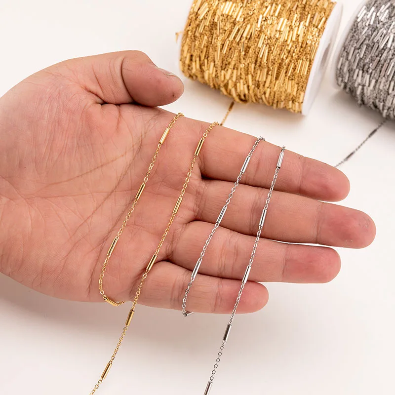 Stainless Steel Chains Meter Gold/silver Color Metal Link Chain By