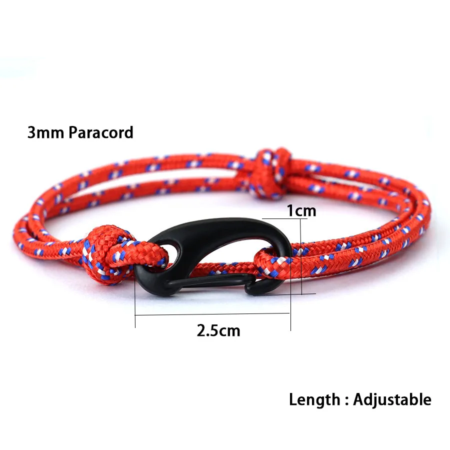 Noter Bracciale Paracord Da Uomo Scorrevole E Regolabile Braslet Nautico Homme Bracciale Avvolgente Stile Semplice Accessori Hombre Pulseria - Foto 10