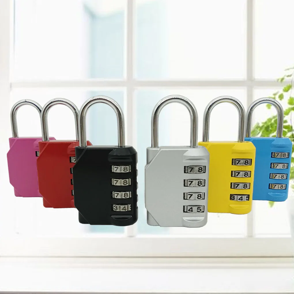 

6pcs Lock Luggage Code Password Security Minimalist Padlock Metal Sturdy Suitcases Box Gym Drawers Household Supply