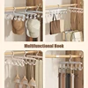 1PC 360°Rotating Multi-Functional Bra Hanger For Closet With Hook For Camisole Hat Belt Bag Saving Space Vest Storage Rack 3