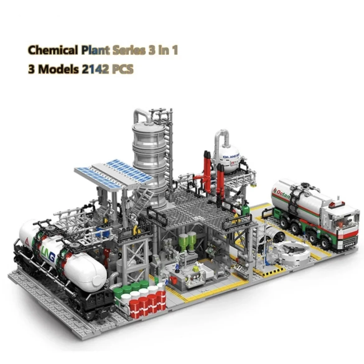 

NEW Modular Chemical Factory Laboratory Model Building Blocks DIY Assemble Bricks Train Series Educational Toys Christmas Gifts