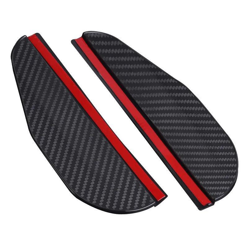 2PCS Car Rearview Mirror Rain Eyebrow Visor Carbon Fiber Side Snow Sun Visor Rain Cover Mirror Accessories