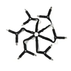 4-Piece Adjustable Triangle Bed Sheet Holders - Secure Mattress Clips (E)