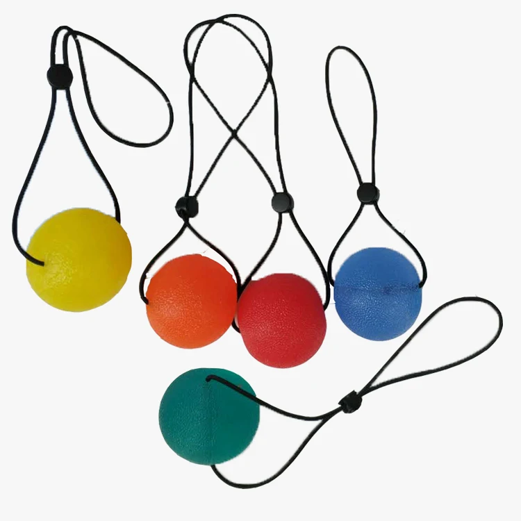 Round Shape TPE Wrist Ball Therapy Hand Massage Exercise Finger Exercise Ball Hand Grip Stress Relief with String