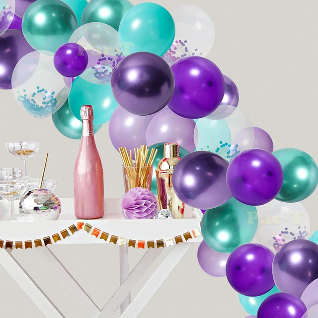 123Pcs Mermaid Balloon Garland Balloons Arch Garland Kit Dot Glitter Indoor Outdoor Frame Decor Birthday Party Supplies for Kids 5