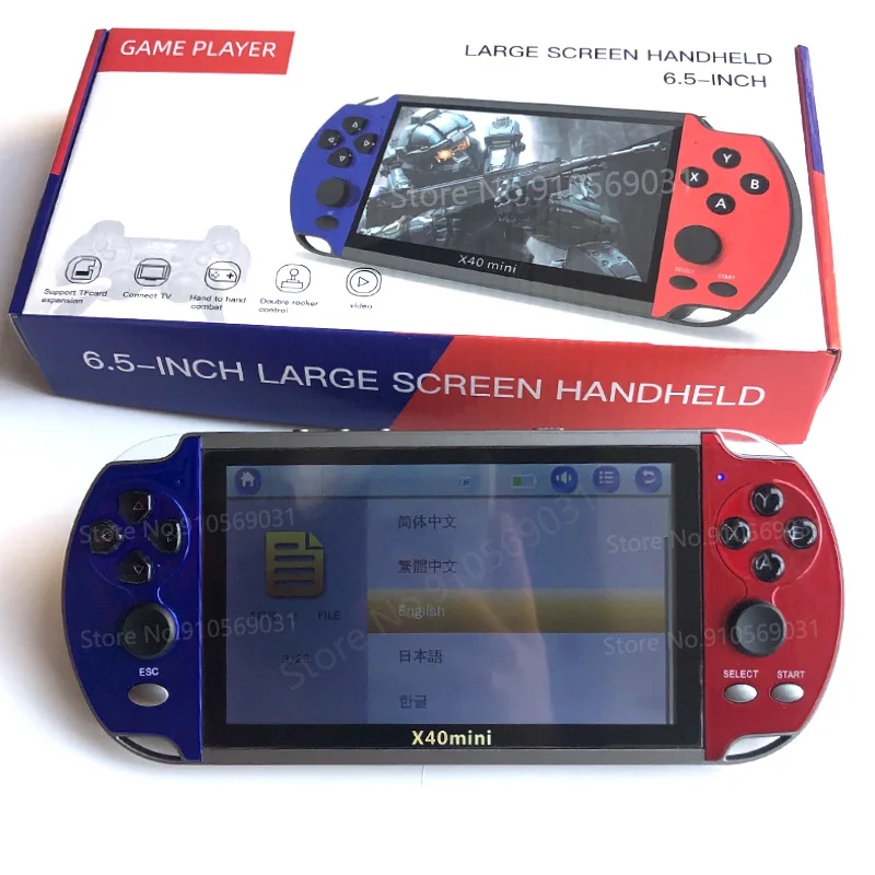 x40 mini video game 6.5inch 128 bits retro portable mini retro classic video game console handheld game player for Christmas gi