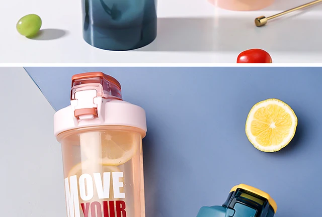 550ml Practical Shaker Bottle Bpa Free Silicone Handle Design Easy Clean  Water Bottles Delicate Decorative Protein Shaker Cup - Water Bottles -  AliExpress