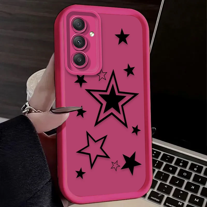 Black and White Star Design Protective Phone Case Cover