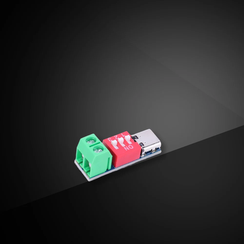 PD 고속 충전 테스트 보드, 5-20V 조정 가능한 충전 테스트 모듈, USB C타입 100W 전압 커넥터, 전원 공급 장치 액세서리
