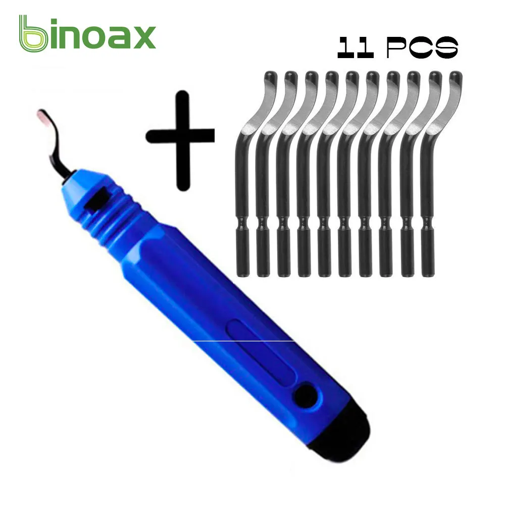 Binoax 11pcs BS1010 S10 Blades Set Hand Deburring Tool Wood Metal