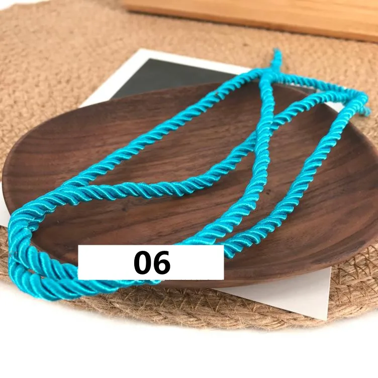 5m 3mm Three-Strand Colorful Polypropylene Rope for Rustic Home Decor & DIY Projects