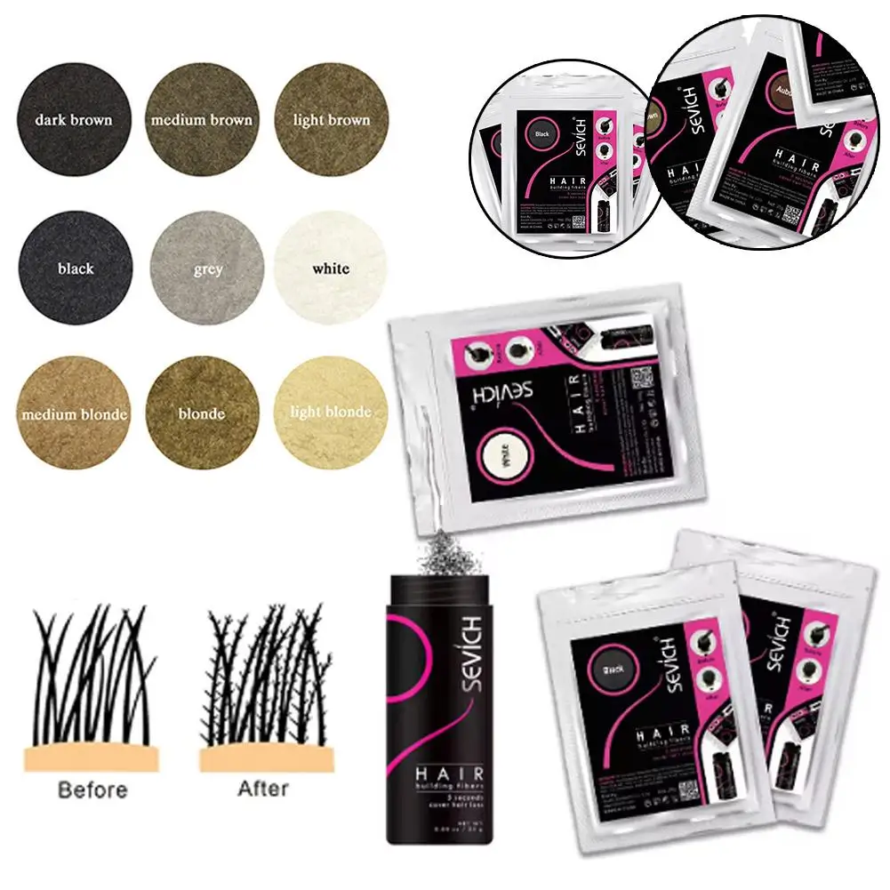 Hair Building Powder Hair Building Fibers 25g Hair Fiber Keratin Thickening Fibre Capillaire Hair Loss Building Fibers Products Refill Instant Powders Regrowth