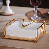 Flat Napkin Holder Metal Kitchen Napkin Holder With Weighted Tension Arm Rustic Tissue Paper Dispenser For Countertop Table 1
