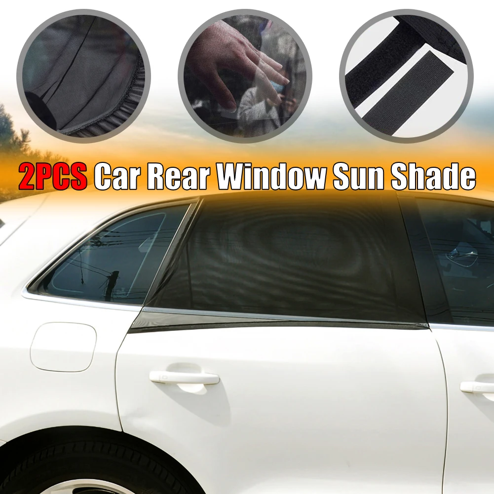 

2Pcs Car Sun Shade UV Protection Car Curtain Car Window Sunshade Side Window Mesh Sun Visor Summer Protection Window Film