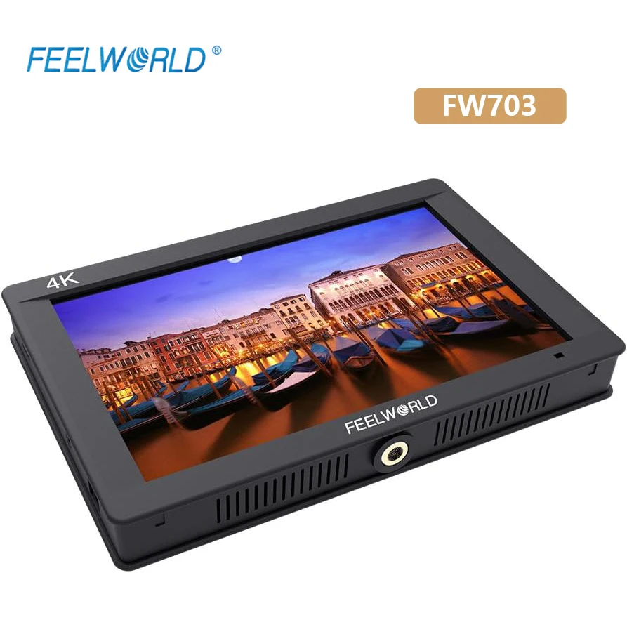 

FEELWORLD FW703 7 Inch IPS 3G-SDI HDMI DSLR Monitor Full 4K HD 1920x1200 On Camera Field Monitor